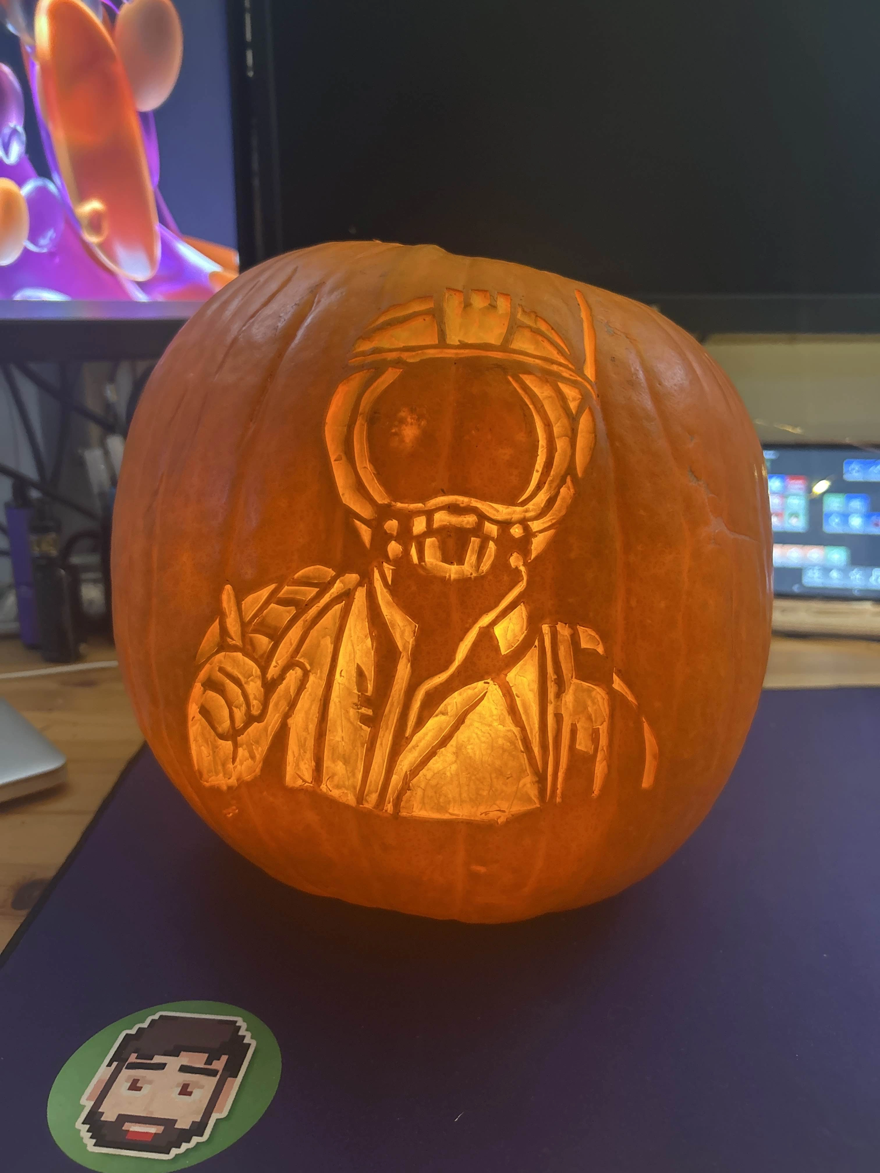 Satisfactory pioneer pumpkin from the Grand Annual Pumpkin Carving Ceremony